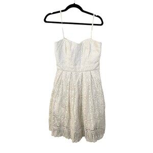 Club Monaco White Eyelet Spaghetti Strap Dress Size 6